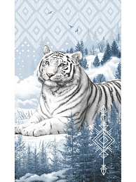 Полотенце вафельное банное / Бенгальский тигр